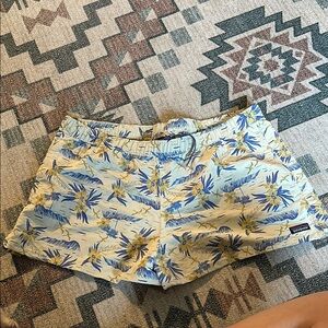 Patagonia Yellow and Blue Barely Baggie Shorts Relaxed Fit